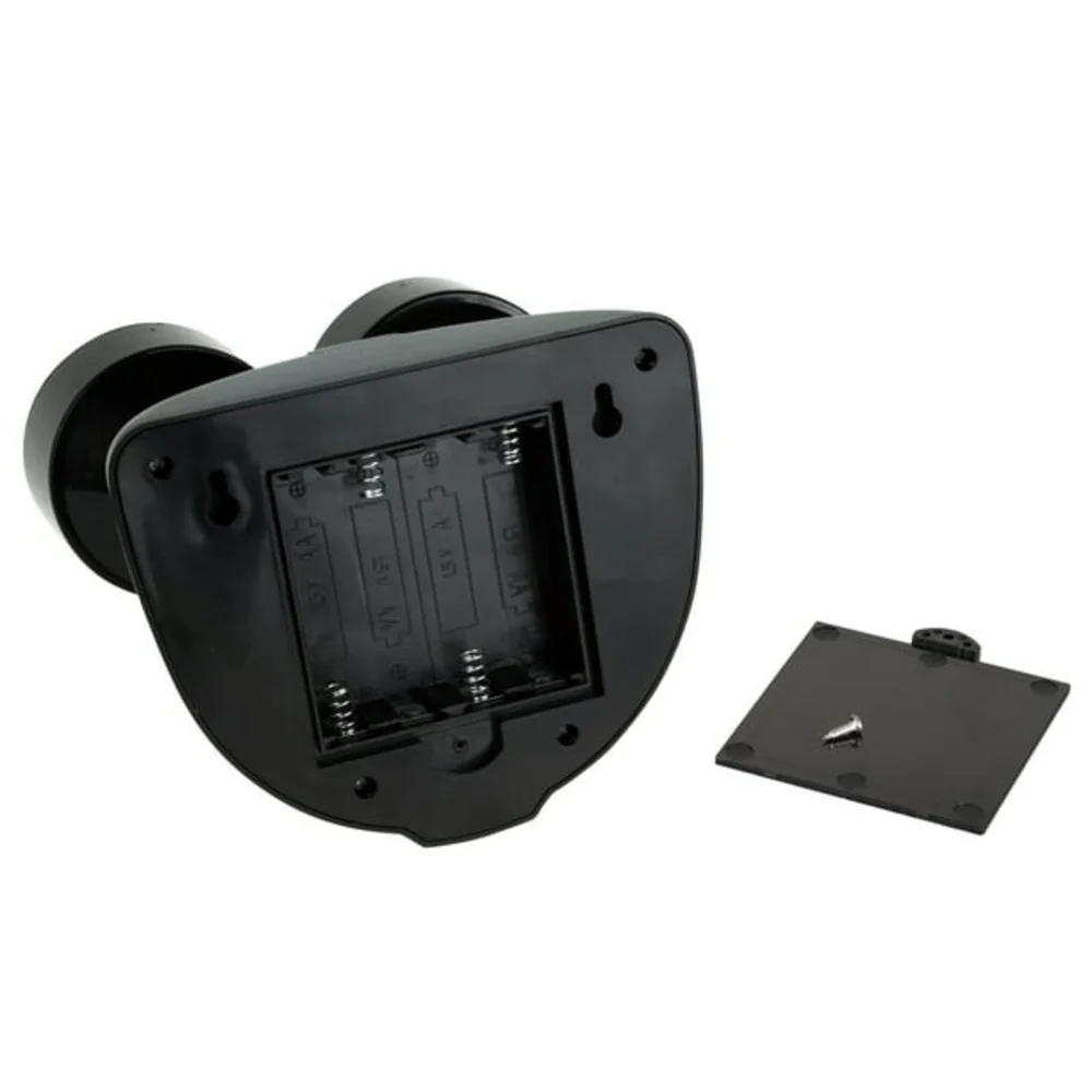 Dual Head Black Motion Sensor Security Battery Powered Light